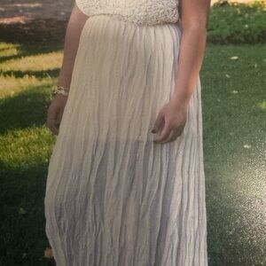 Elegant White ladies Dress